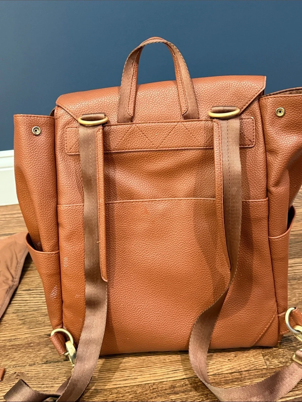 Freshly Picked Faux Leather Diaper Bag Backbag